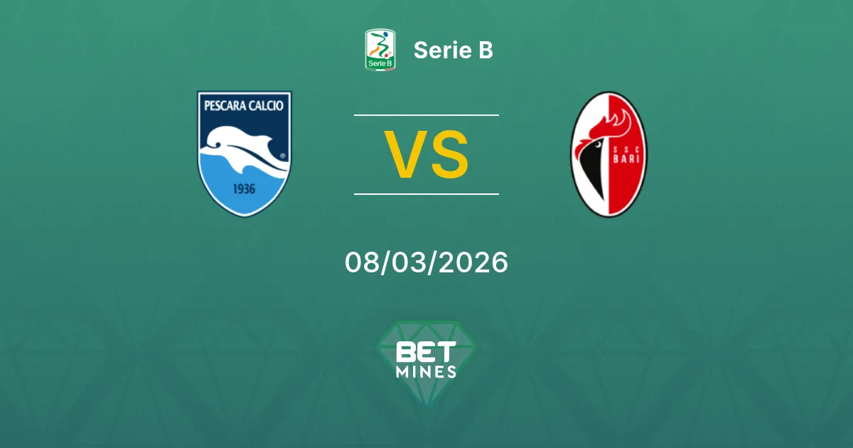 Pescara vs Bari 1908 Prediction: Match Preview and Analysis | Serie B 08-03-2026