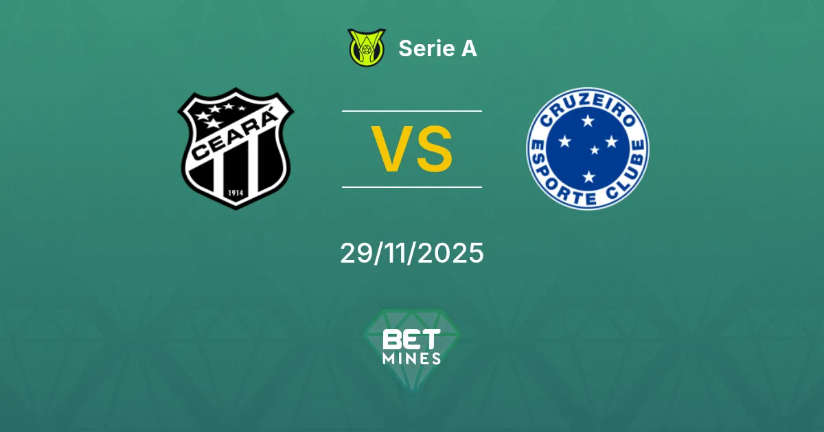 Ceará vs Cruzeiro Prediction: Match Preview and Analysis | Serie A 29-11-2025