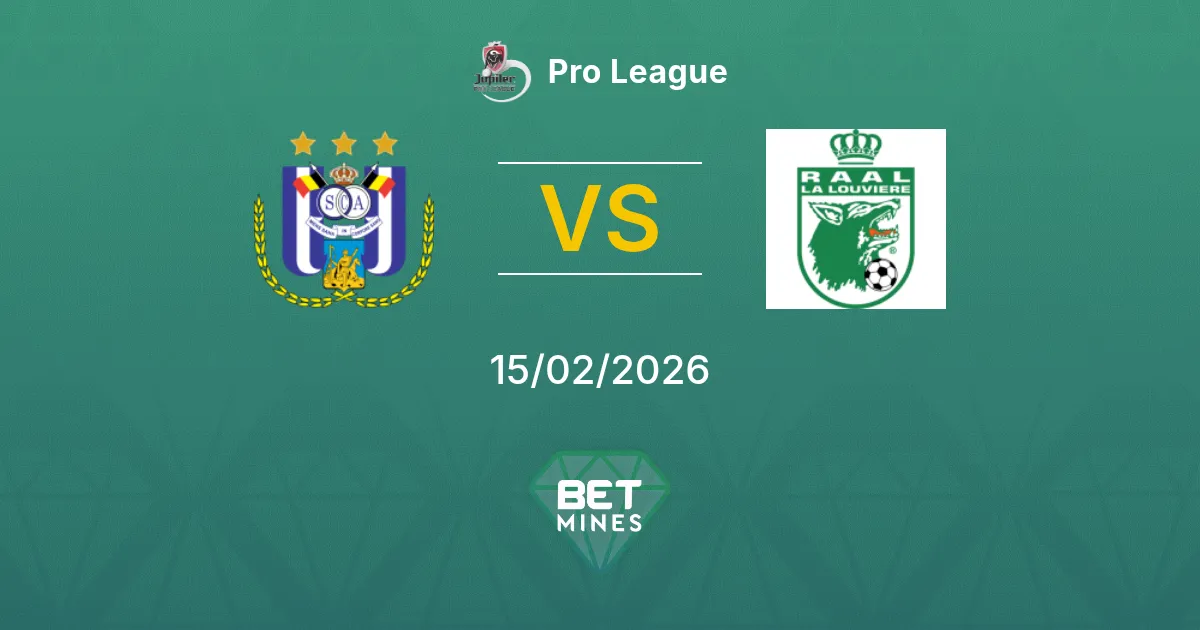 Anderlecht x La Louvière Palpite: Prévia e Análise da Partida | Pro League 15-02-2026