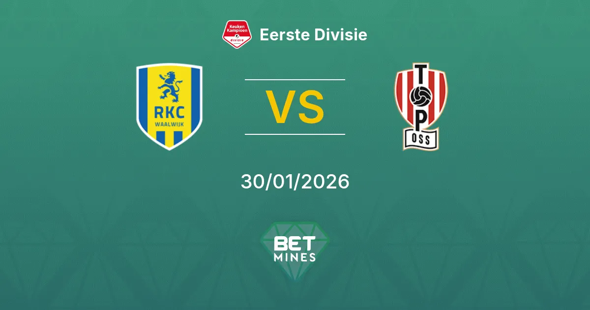 RKC Waalwijk vs TOP Oss Prediction: Match Preview and Analysis | Eerste Divisie 30-01-2026