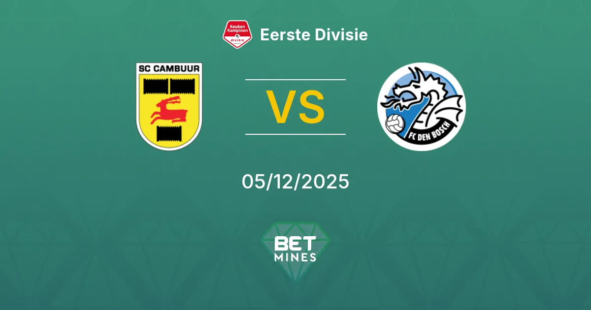 SC Cambuur vs FC Den Bosch Prediction: Match Preview and Analysis | Eerste Divisie 05-12-2025