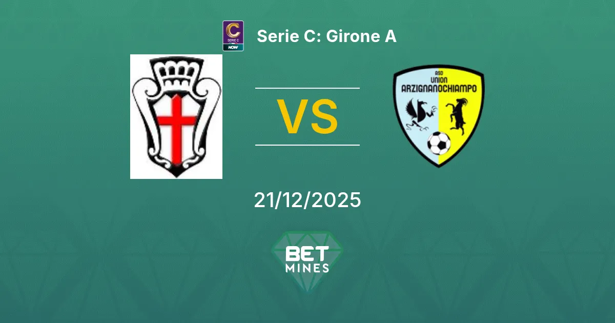 Pro Vercelli vs Union ArzignanoChiampo Pronostico: Anteprima e Analisi della Partita | Serie C: Girone A 21-12-2025
