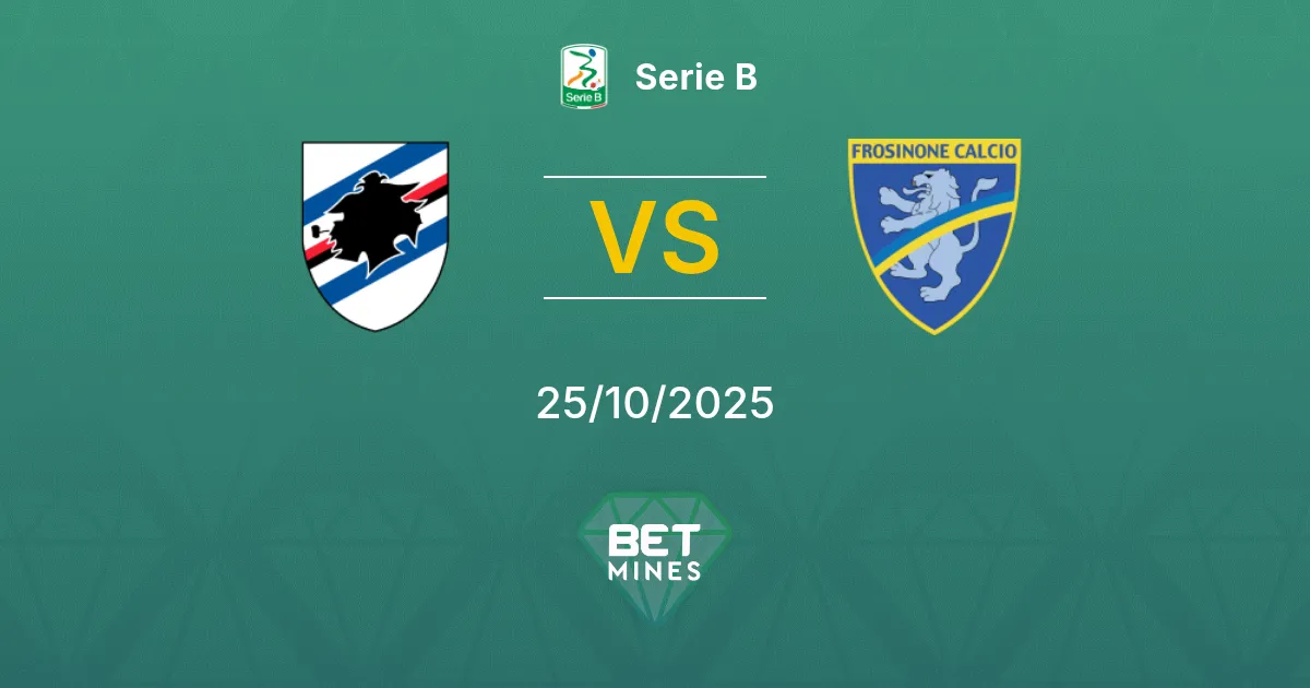 Sampdoria vs Frosinone Pronostico: Anteprima e Analisi della Partita | Serie B 25-10-2025