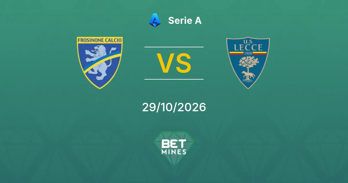 Frosinone x Lecce Palpite: Prévia e análise da partida | Serie A 29-10-2026