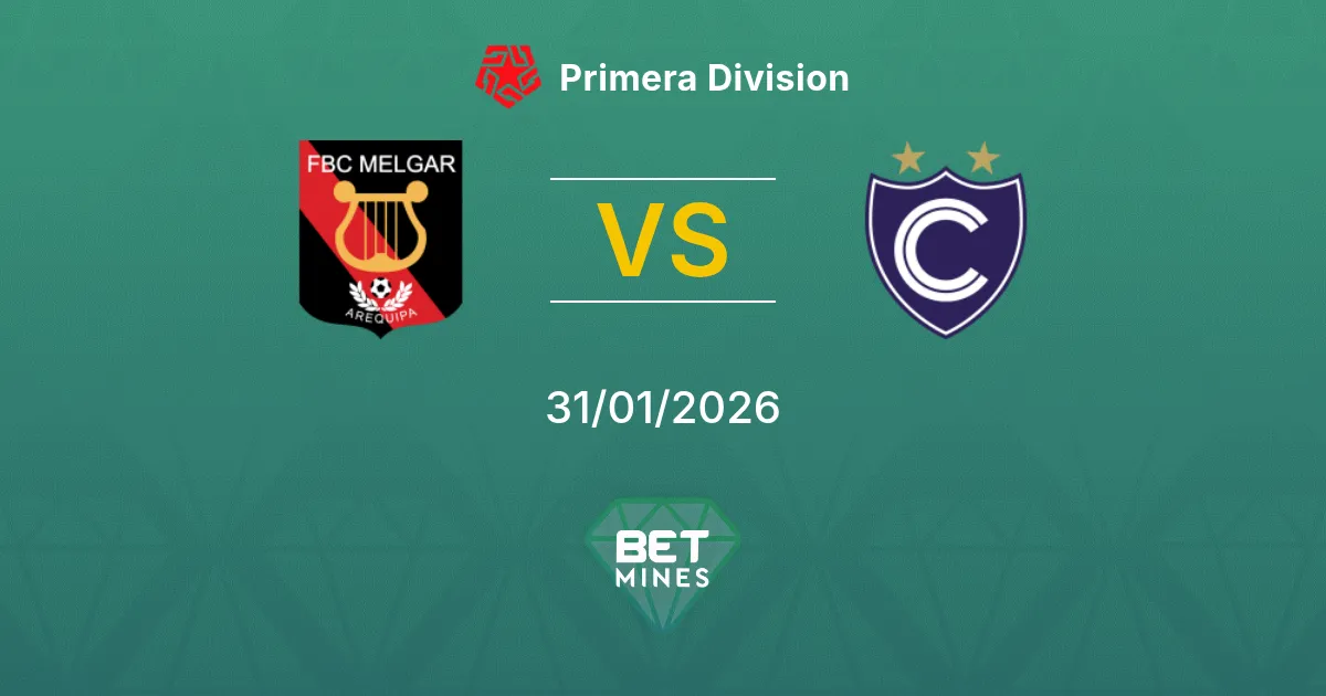 Melgar vs Cienciano Prediction: Match Preview and Analysis | Primera Division 31-01-2026
