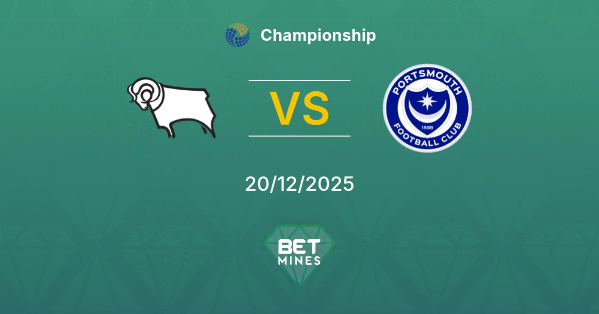 Derby County vs Portsmouth Pronostico: Anteprima e Analisi della Partita | Championship 20-12-2025