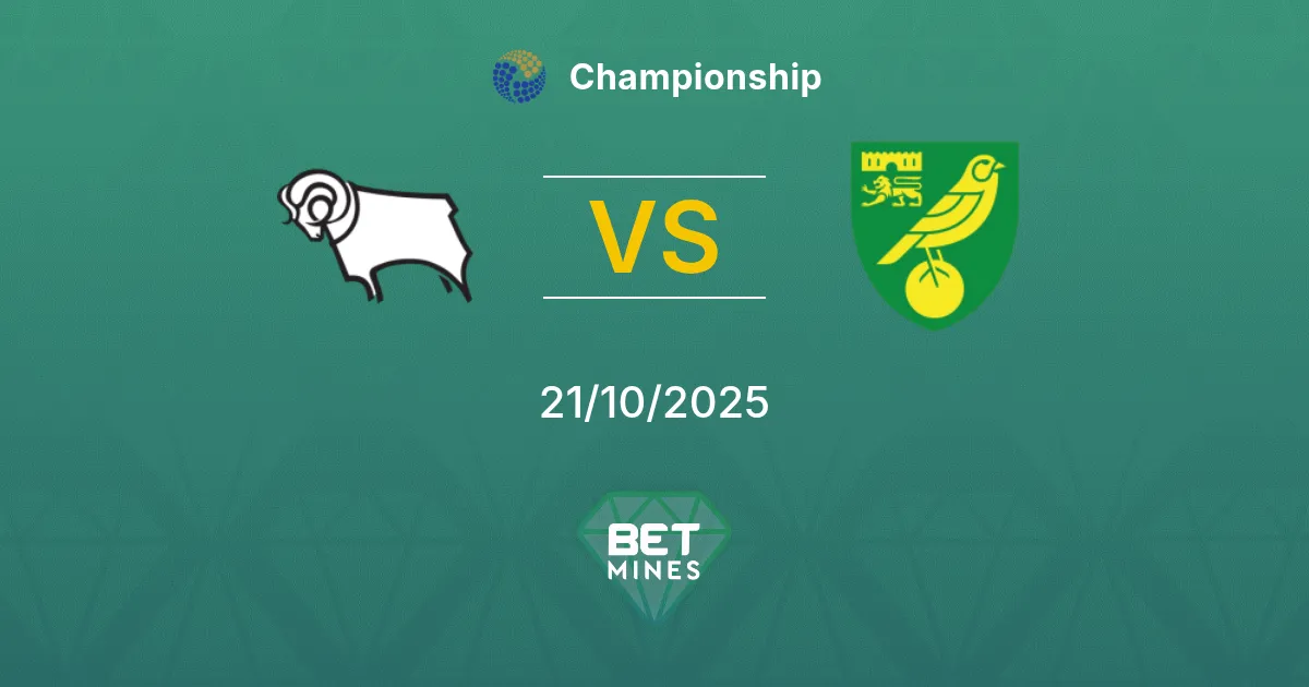 Derby County vs Norwich City Pronostico: Anteprima e Analisi della Partita | Championship 21-10-2025