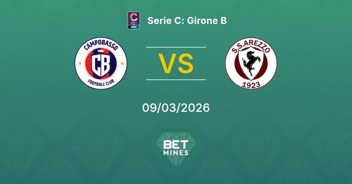Campobasso x Arezzo Palpite: Prévia e Análise da Partida | Serie C: Grupo B 09-03-2026