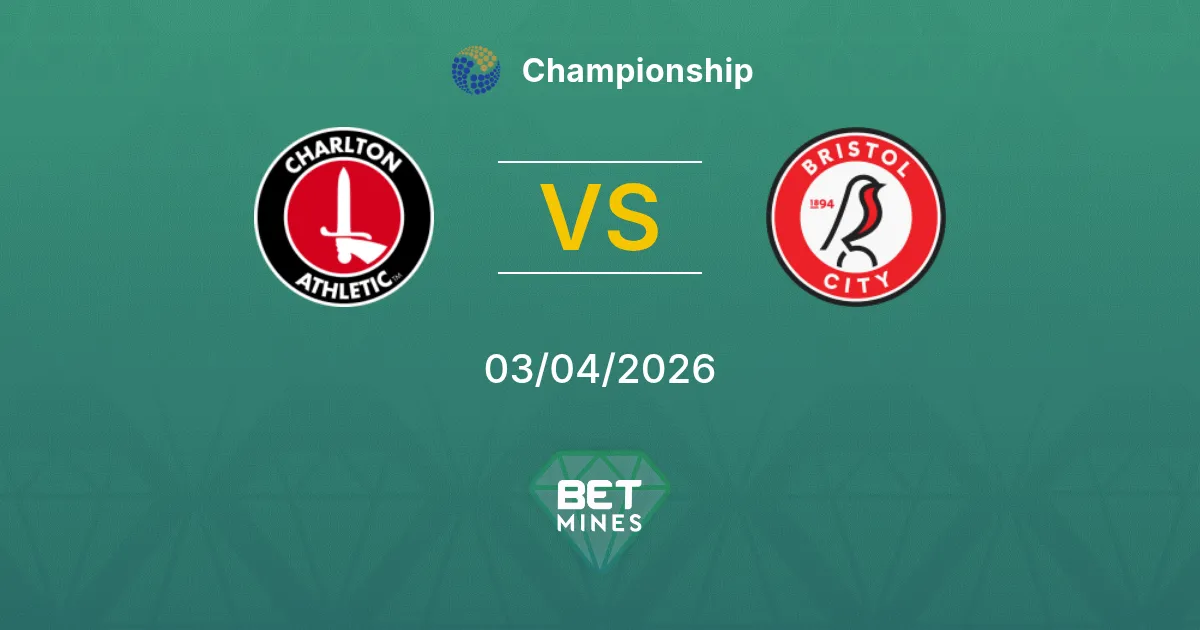 Charlton Athletic vs Bristol City Pronóstico: Previa y Análisis del Partido | Championship 03-04-2026