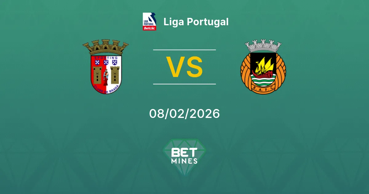 Sporting Braga vs Rio Ave Prediction: Match Preview and Analysis | Liga Portugal 08-02-2026