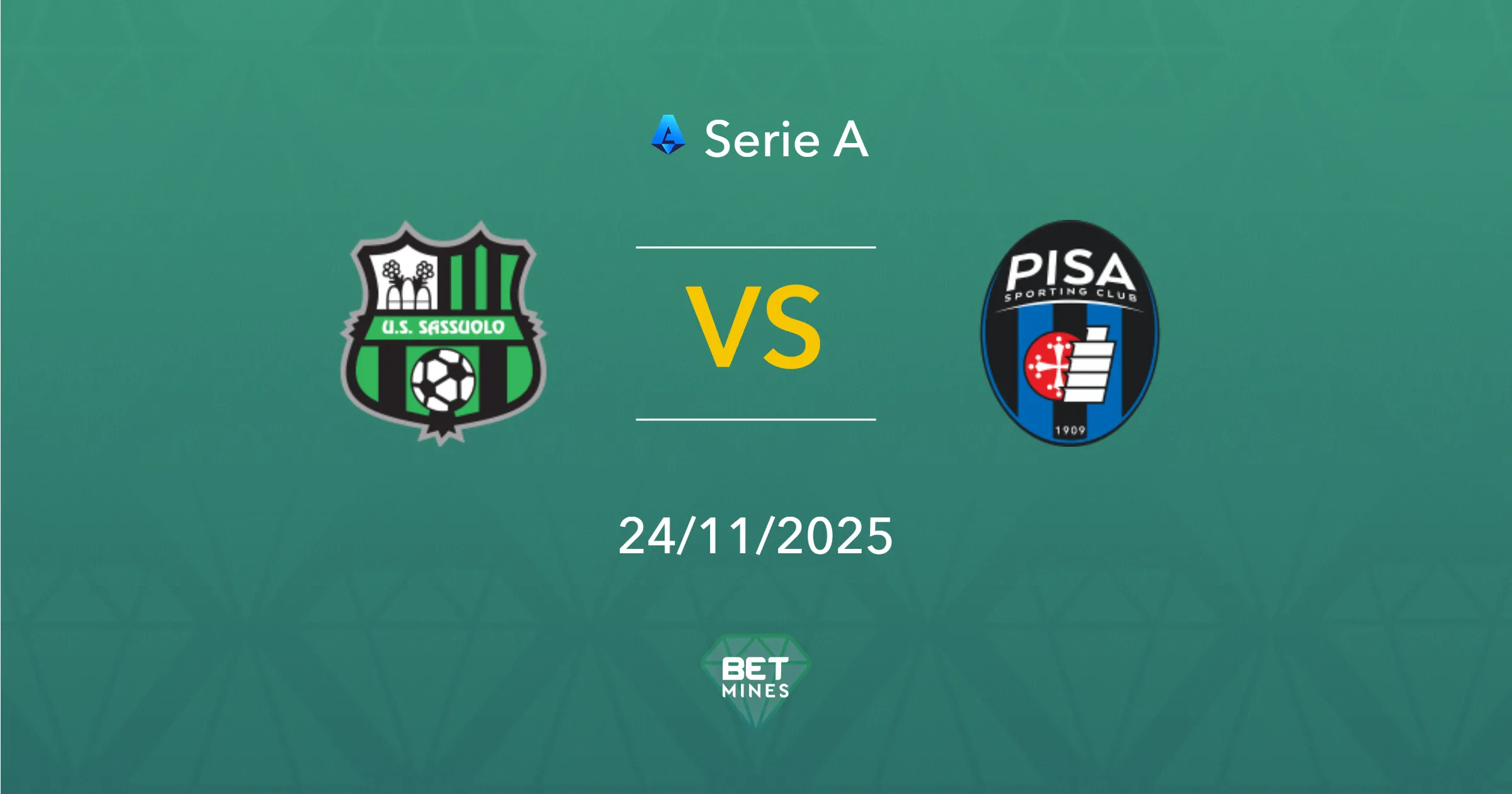 Sassuolo vs Pisa Prediction: Match Preview and Analysis | Serie A, Matchday 12