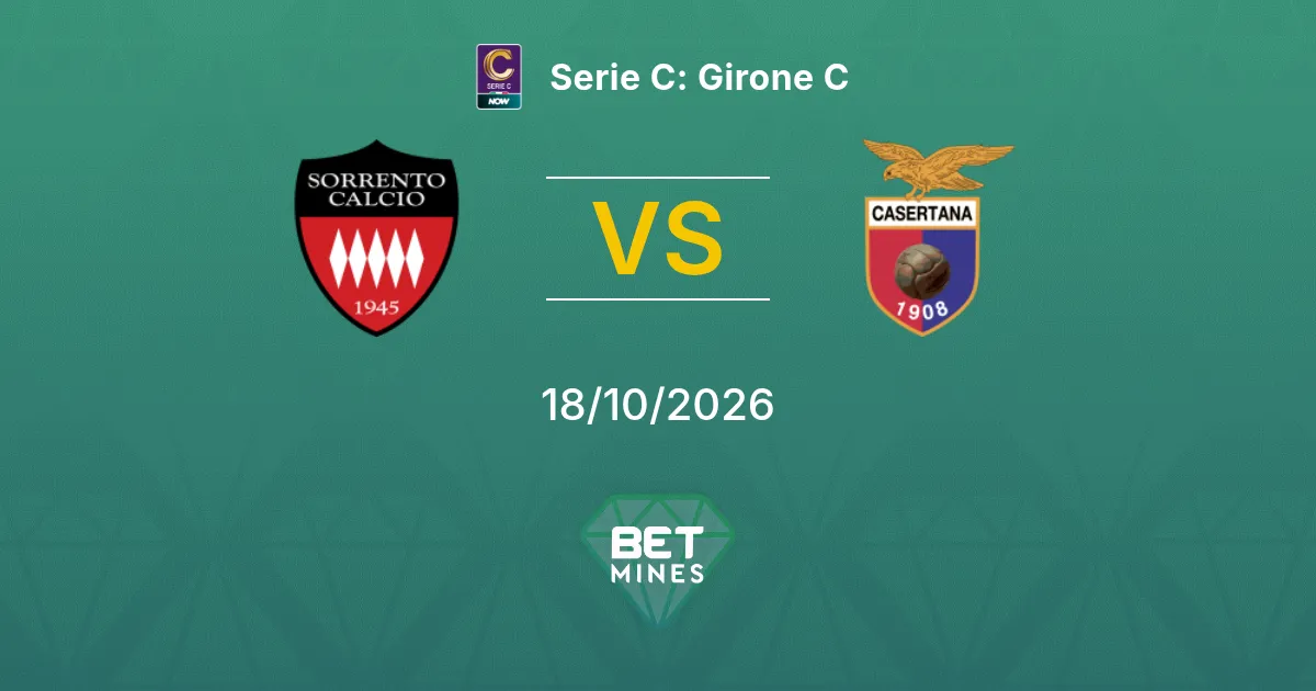 Sorrento x Casertana Palpite: prévia e análise da partida | Serie C: Girone C 18-10-2026