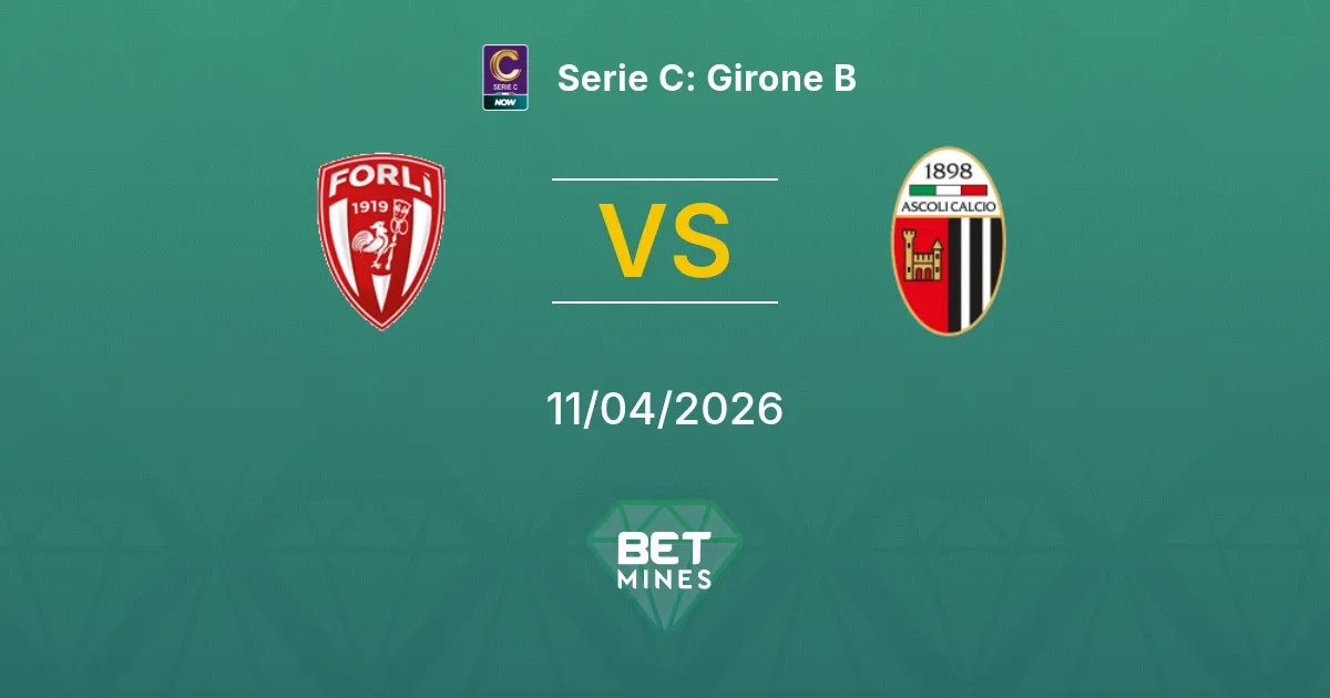 Forlì vs Ascoli Pronóstico: Previa y Análisis del Partido | Serie C: Grupo B 11-04-2026