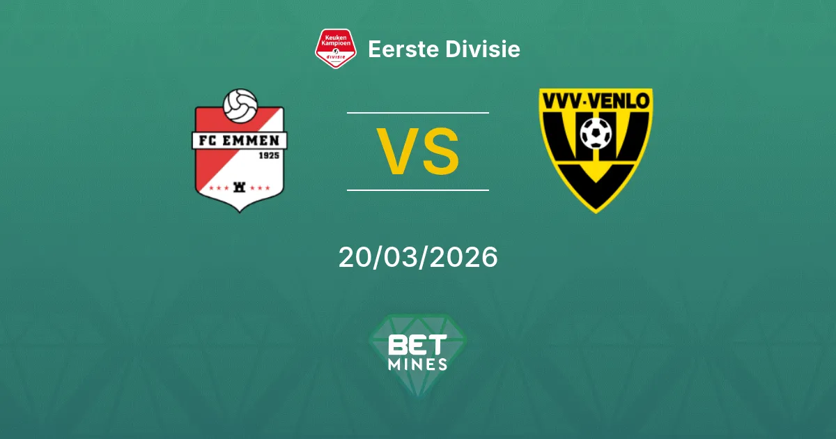 FC Emmen vs VVV-Venlo Pronostico: Analisi e Anteprima della Partita | Eerste Divisie 20-03-2026
