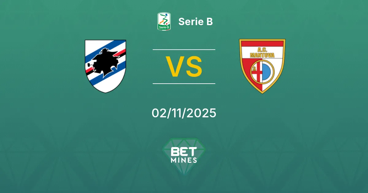 Sampdoria vs Mantova Prediction: Match Preview and Analysis | Serie B 02-11-2025