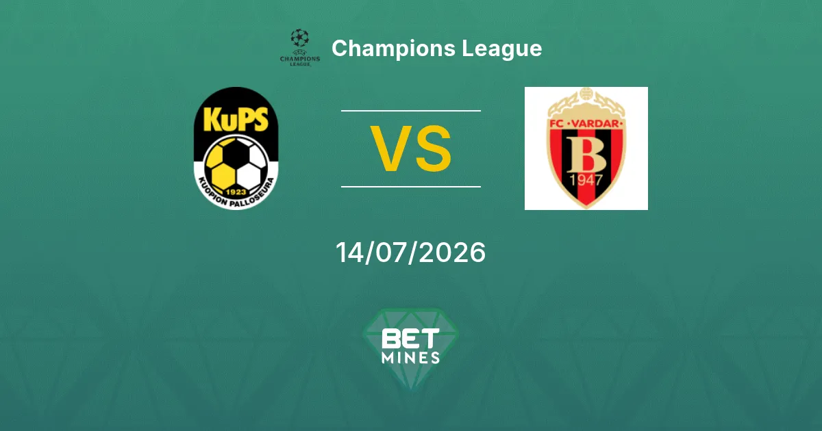 KuPS x Vardar Palpite: Prévia e Análise da Partida | Champions League 14-07-2026