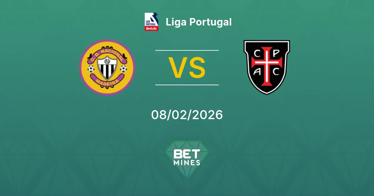 Nacional vs Casa Pia Prediction: Match Preview and Analysis | Liga Portugal 08-02-2026