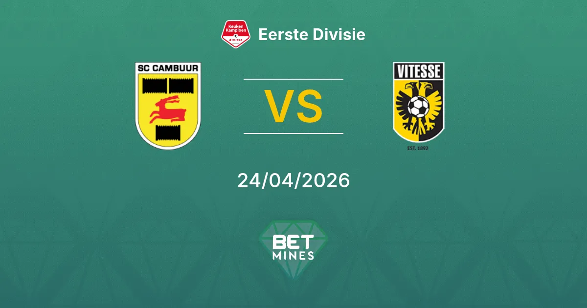 SC Cambuur vs Vitesse Pronostico: Anteprima e Analisi della Partita | Eerste Divisie 24-04-2026