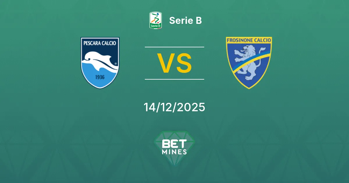 Pescara vs Frosinone Prediction: Match Preview and Analysis | Serie B 14-12-2025