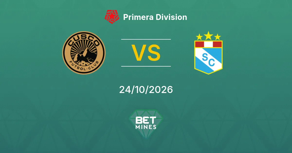 Cusco FC vs Sporting Cristal Pronóstico: previa y análisis del partido | Primera División 24-10-2026