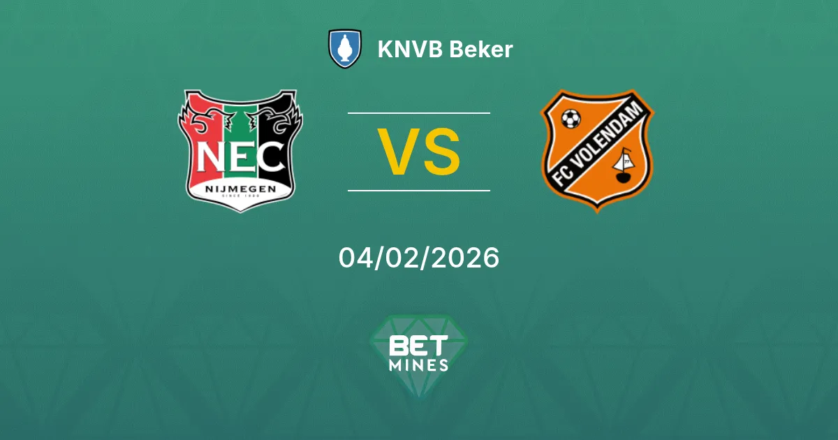 NEC Nijmegen vs FC Volendam Prediction: Match Preview and Analysis | KNVB Beker 04-02-2026