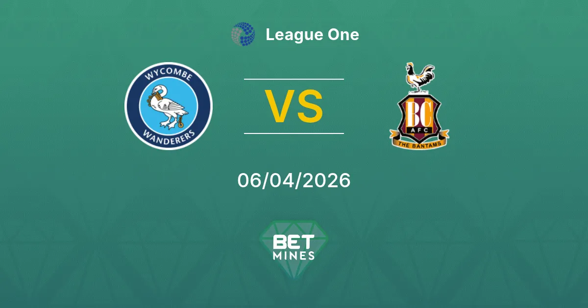 Wycombe Wanderers vs Bradford City Pronóstico: Previa y Análisis del Partido | League One 06-04-2026