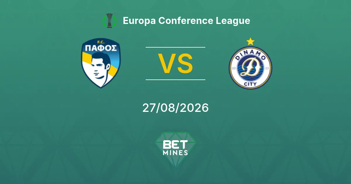 Pafos FC x Dinamo City Palpite: Prévia e Análise da Partida | Liga Conferência Europa 27-08-2026