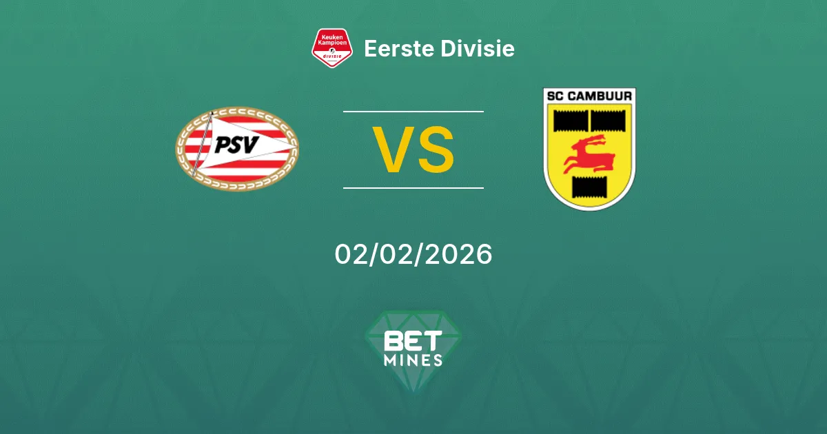 Jong PSV vs SC Cambuur Prediction: Match Preview and Analysis | Eerste Divisie 02-02-2026