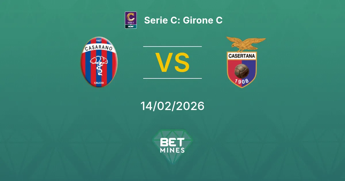 Casarano vs Casertana Prediction: Match Preview and Analysis | Serie C: Girone C 14-02-2026
