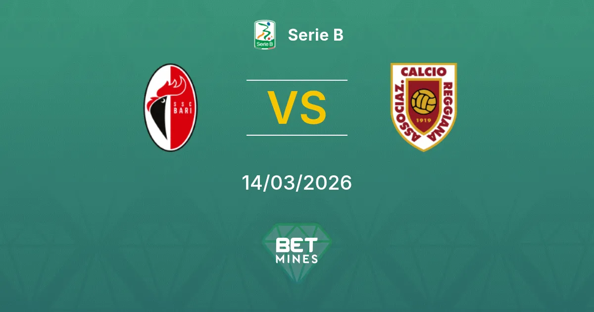 Bari 1908 vs Reggiana Prediction: Match Preview and Analysis | Serie B 14-03-2026