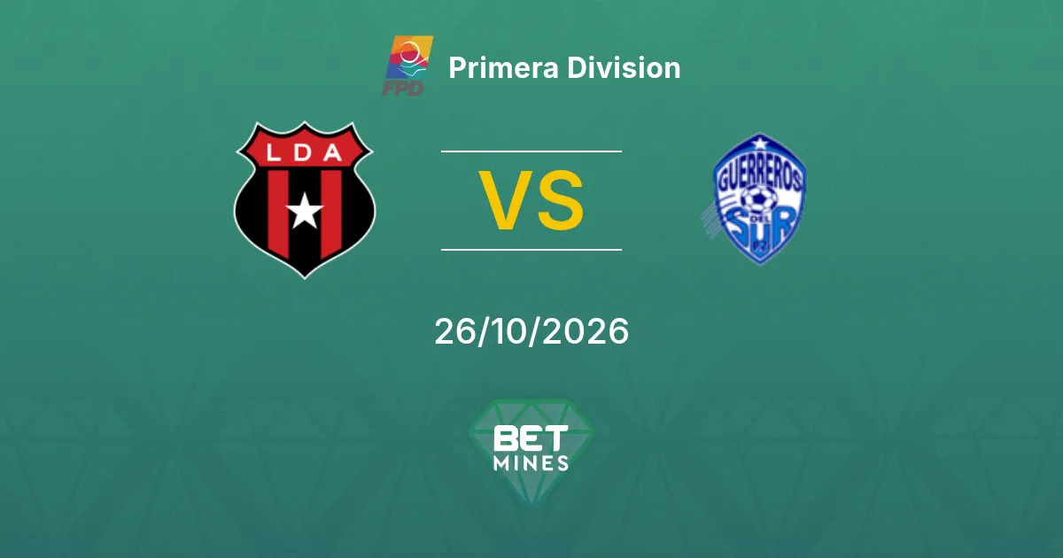 Alajuelense vs Pérez Zeledón Pronóstico: previa y análisis del partido | Primera División 26-10-2026