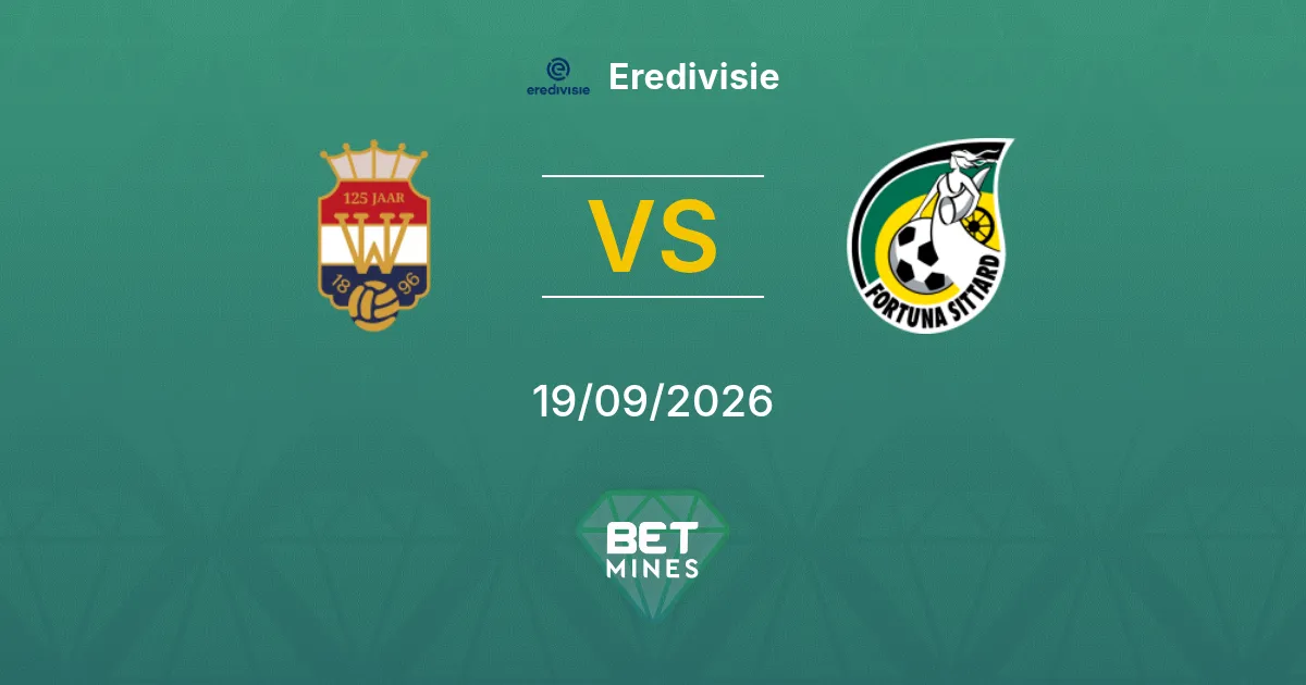 Pronostico Willem II vs Fortuna Sittard: Anteprima e Analisi della Partita | Eredivisie 19-09-2026