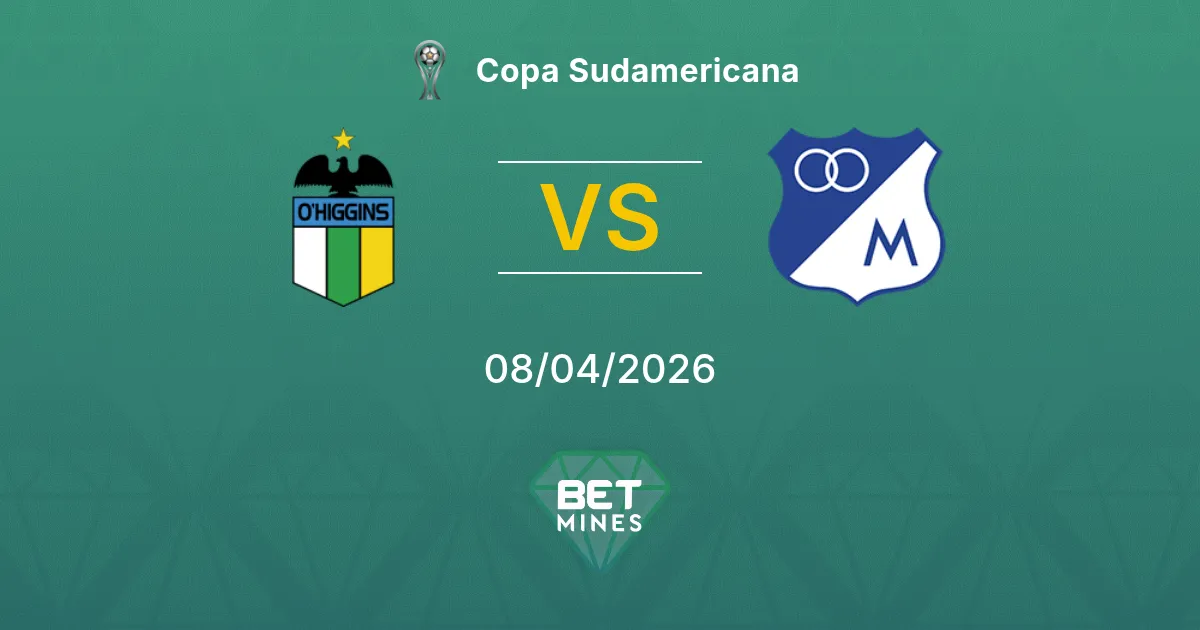 O'Higgins vs Millonarios Pronóstico: Previa y Análisis del Partido | Copa Sudamericana 08-04-2026