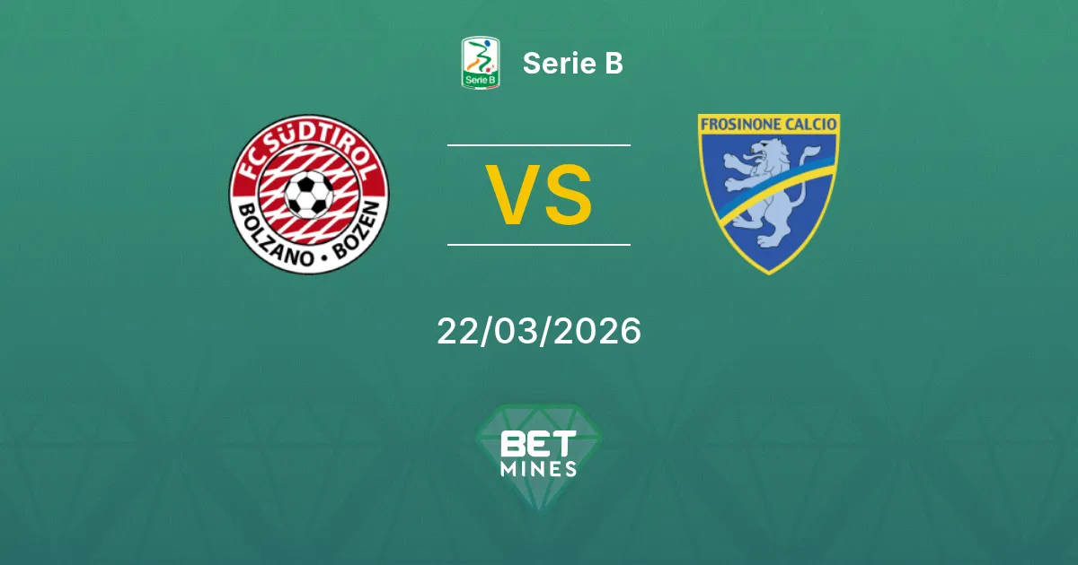 Südtirol vs Frosinone Pronostico: Anteprima e Analisi della Partita | Serie B 22-03-2026