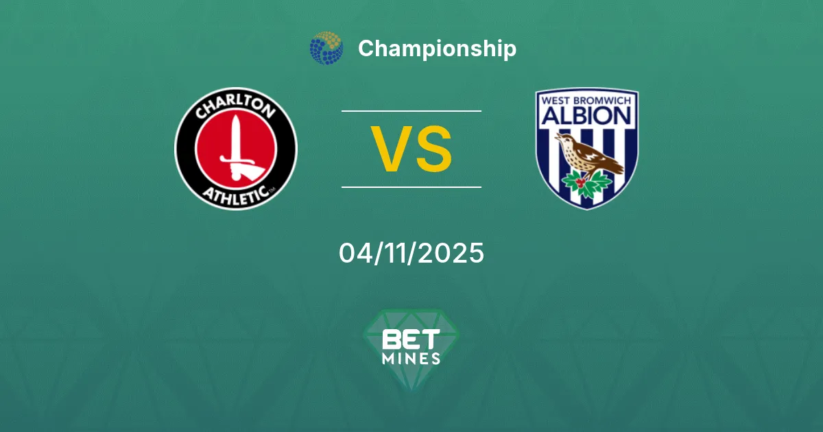 Charlton Athletic vs West Bromwich Albion Prediction: Match Preview and Analysis | Championship 04-11-2025