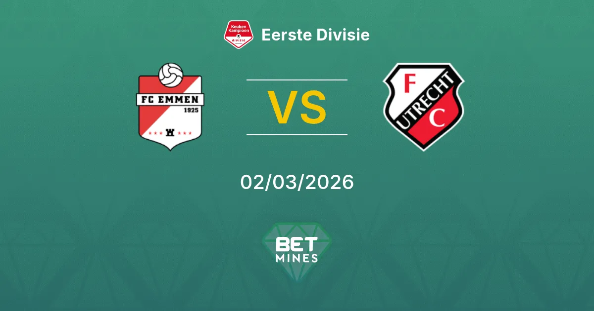 FC Emmen vs Jong FC Utrecht Pronostic : Aperçu et Analyse du Match | Eerste Divisie 02-03-2026