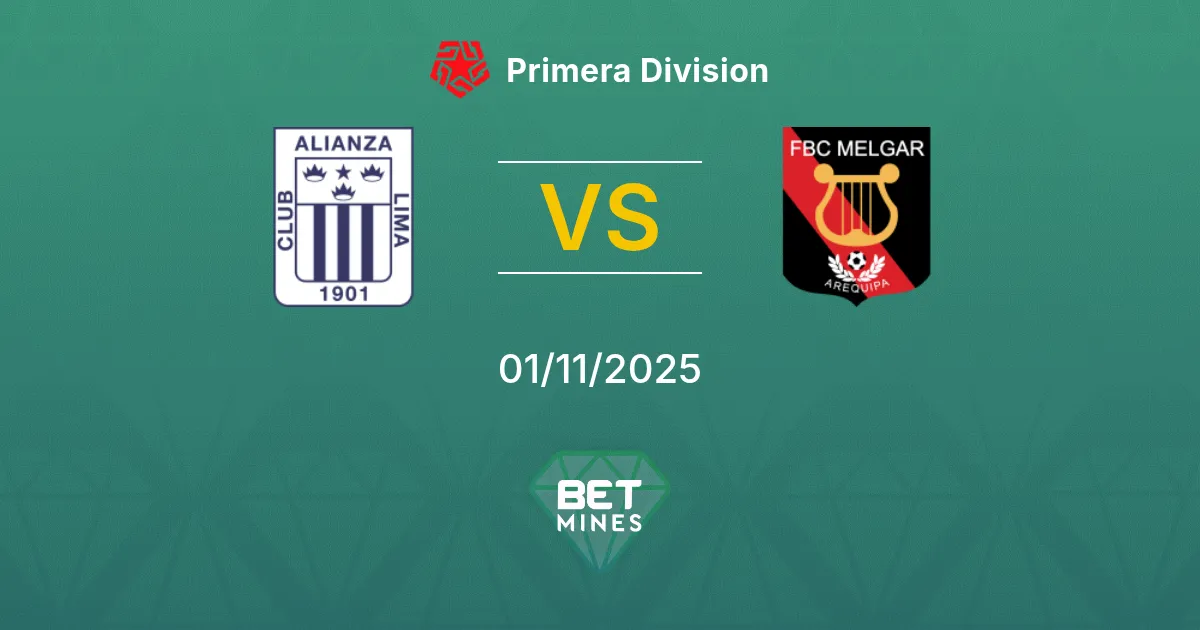Alianza Lima vs Melgar Prediction: Match Preview and Analysis | Primera Division 01-11-2025