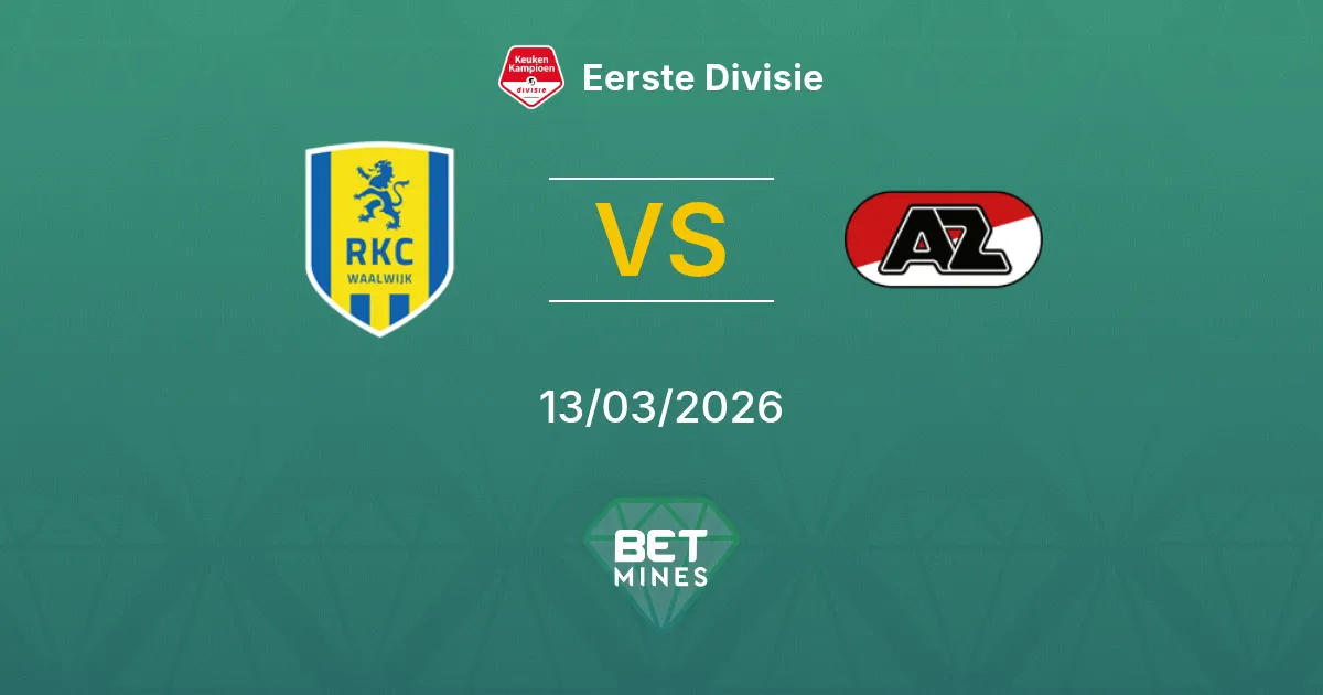 RKC Waalwijk vs Jong AZ Pronostic : Analyse et Aperçu du Match | Eerste Divisie 13-03-2026