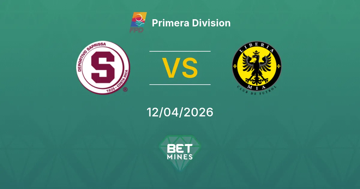 Deportivo Saprissa vs Municipal Liberia Pronóstico: Previa y Análisis del Partido | Primera Division 12-04-2026