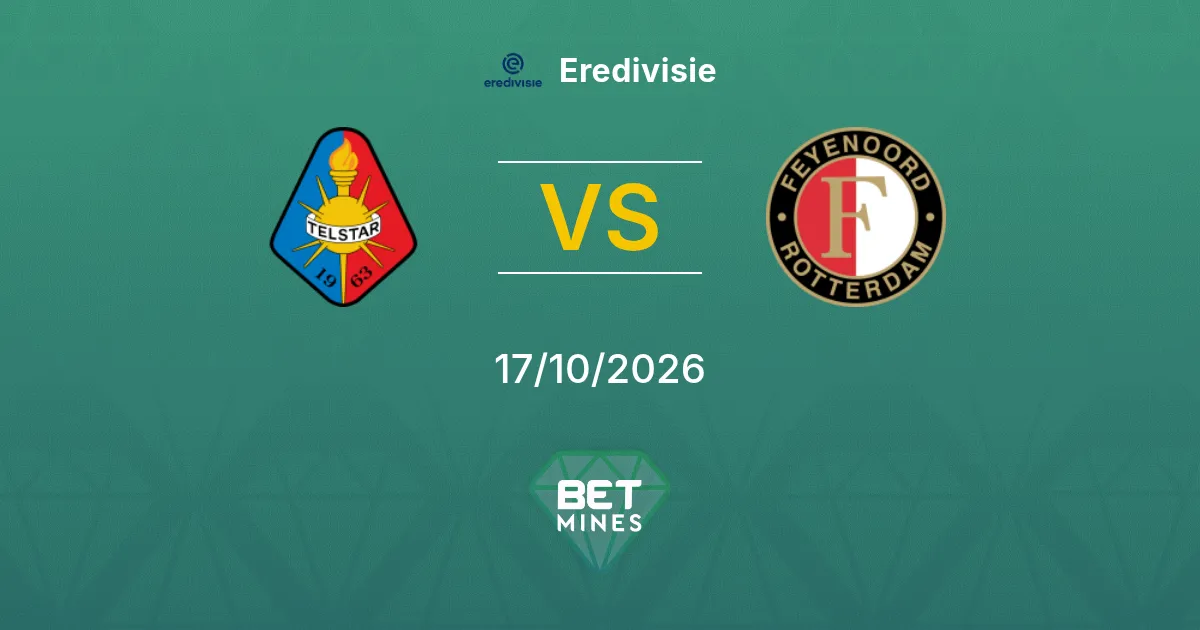 Telstar x Feyenoord Palpite: prévia e análise da partida | Eredivisie 17-10-2026