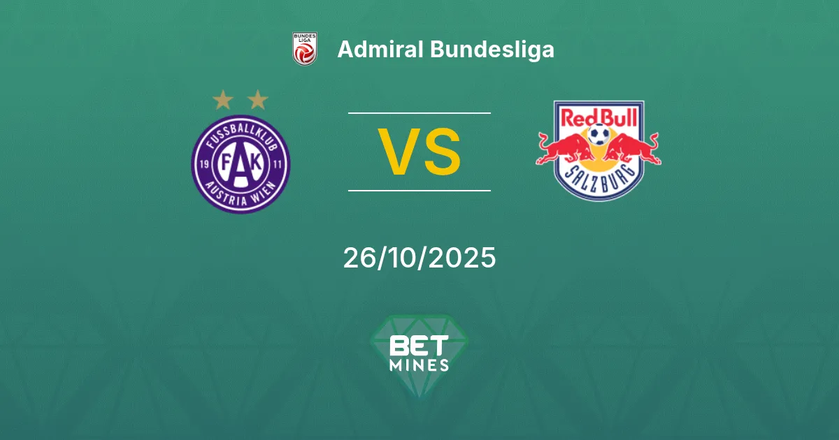 Austria Wien vs Salisburgo Pronostico: Anteprima e Analisi del Match | Admiral Bundesliga 26-10-2025