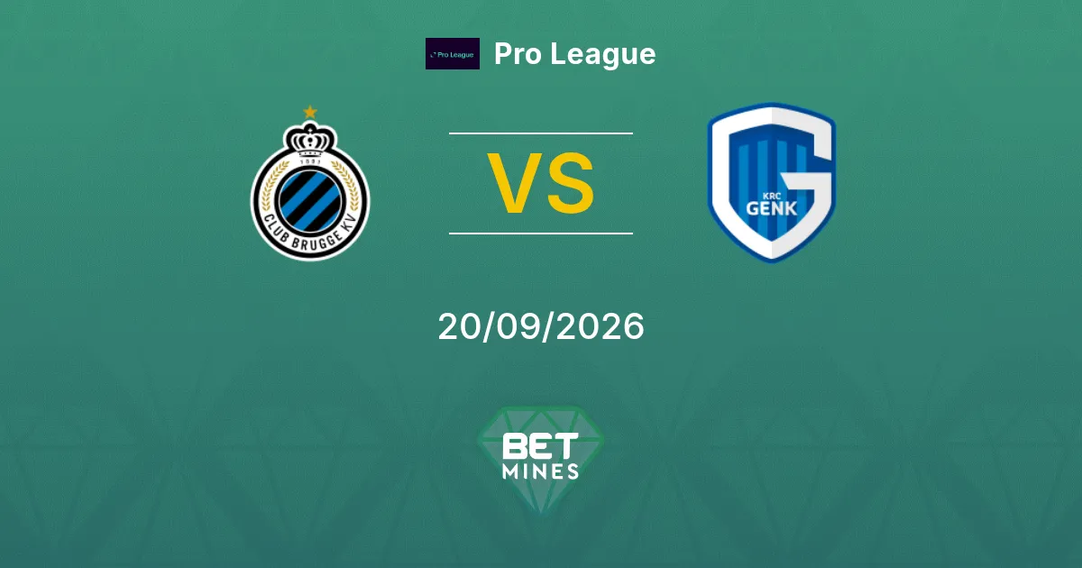 Pronostico Club Brugge vs Genk: Anteprima e Analisi della Partita | Pro League 20-09-2026