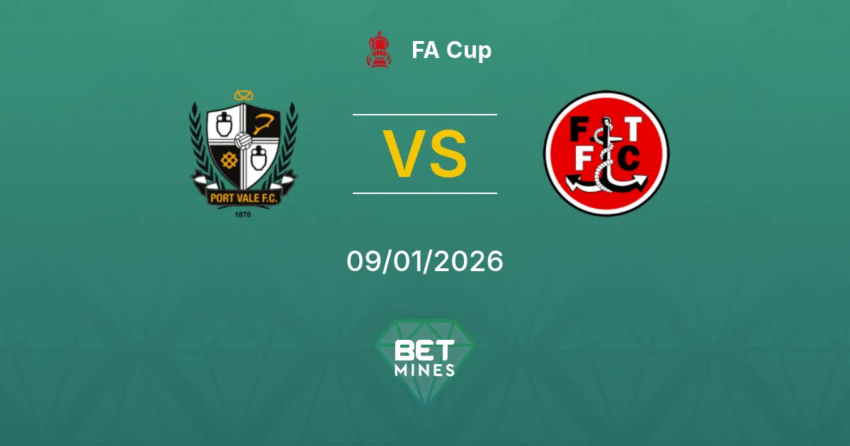 Port Vale vs Fleetwood Town Pronostico: Anteprima e Analisi della Partita | FA Cup 09-01-2026