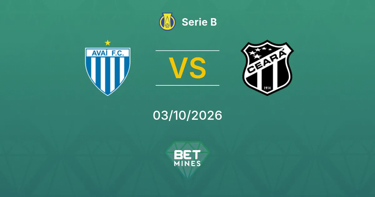 Avaí vs Ceará Pronostic : avant-match et analyse | Serie B 03-10-2026