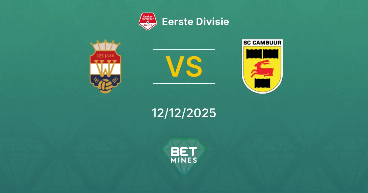 Willem II vs SC Cambuur Pronostico: Anteprima e Analisi della Partita | Eerste Divisie 12-12-2025