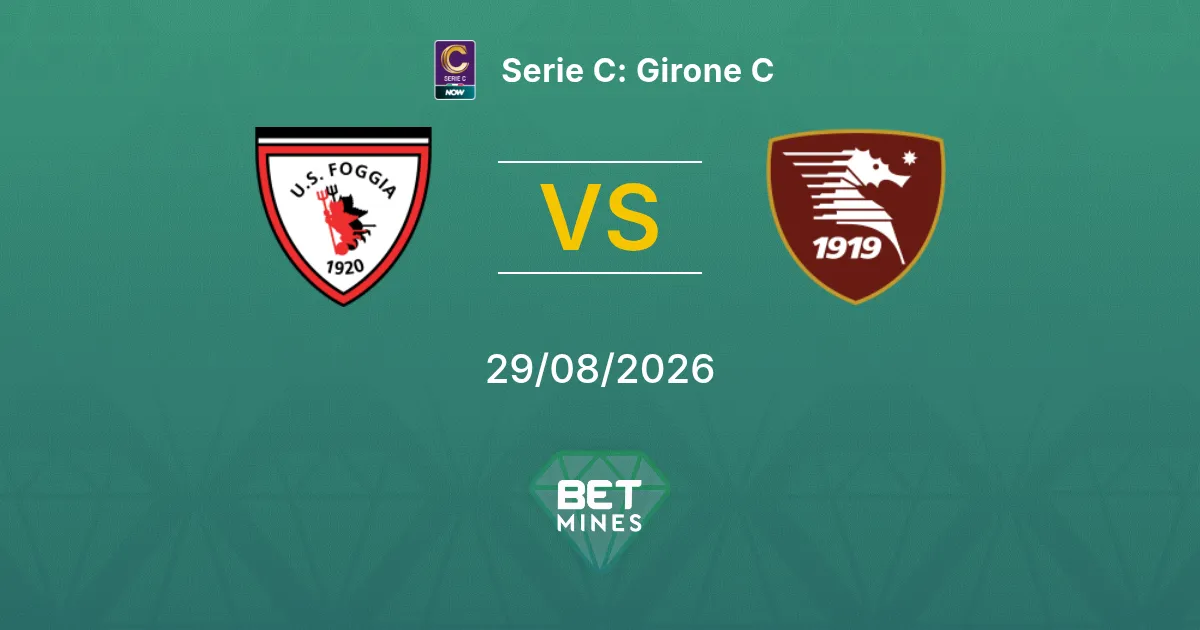 Palpite Foggia x Salernitana: Prévia e Análise da Partida | Serie C: Girone C 29-08-2026
