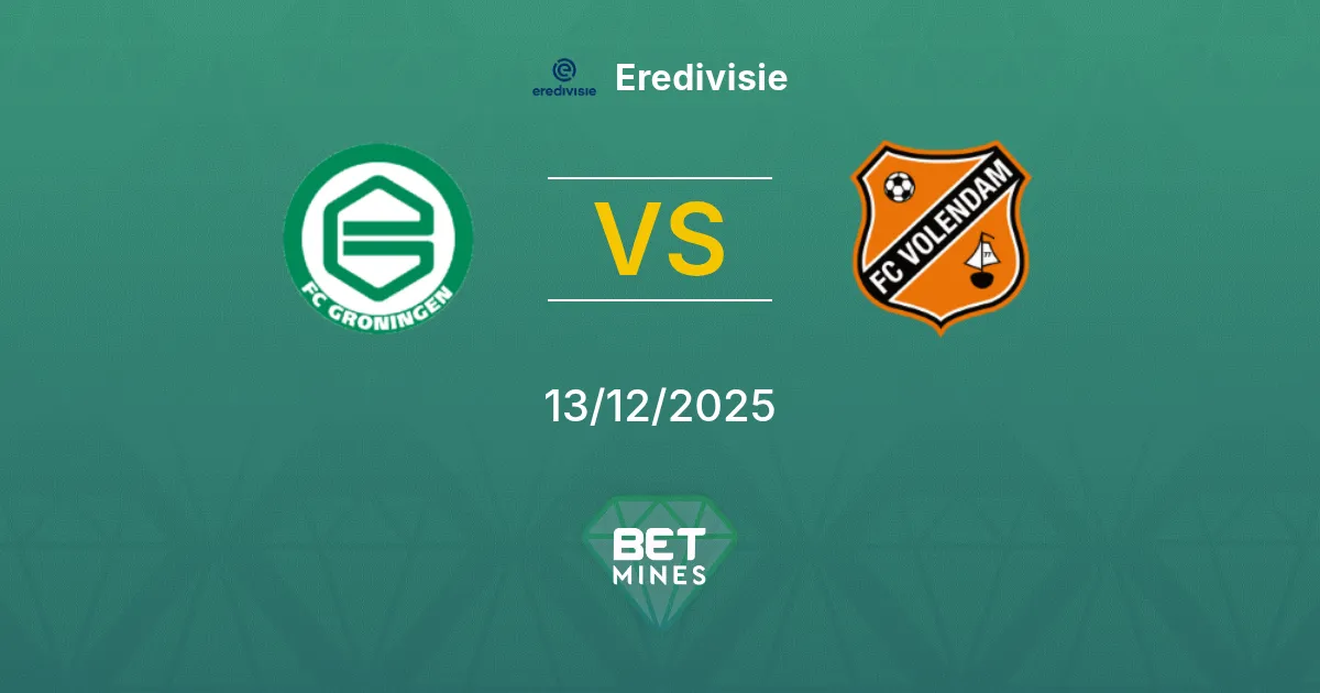 FC Groningen vs FC Volendam Pronostico: Anteprima e Analisi della Partita | Eredivisie 13-12-2025