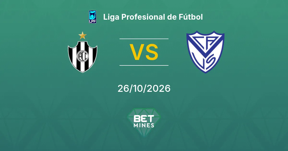 Central Cordoba SdE x Vélez Sarsfield Palpite: prévia e análise da partida | Liga Profesional de Fútbol 26-10-2026