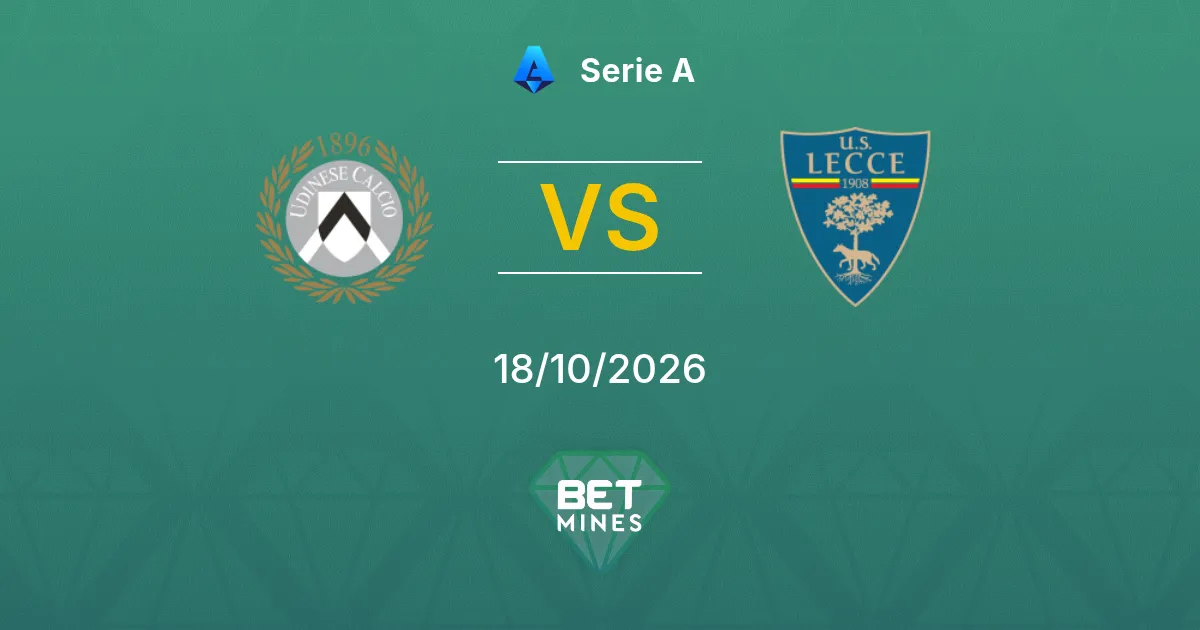 Udinese vs Lecce Prediction: Match Preview and Analysis | Serie A 18-10-2026