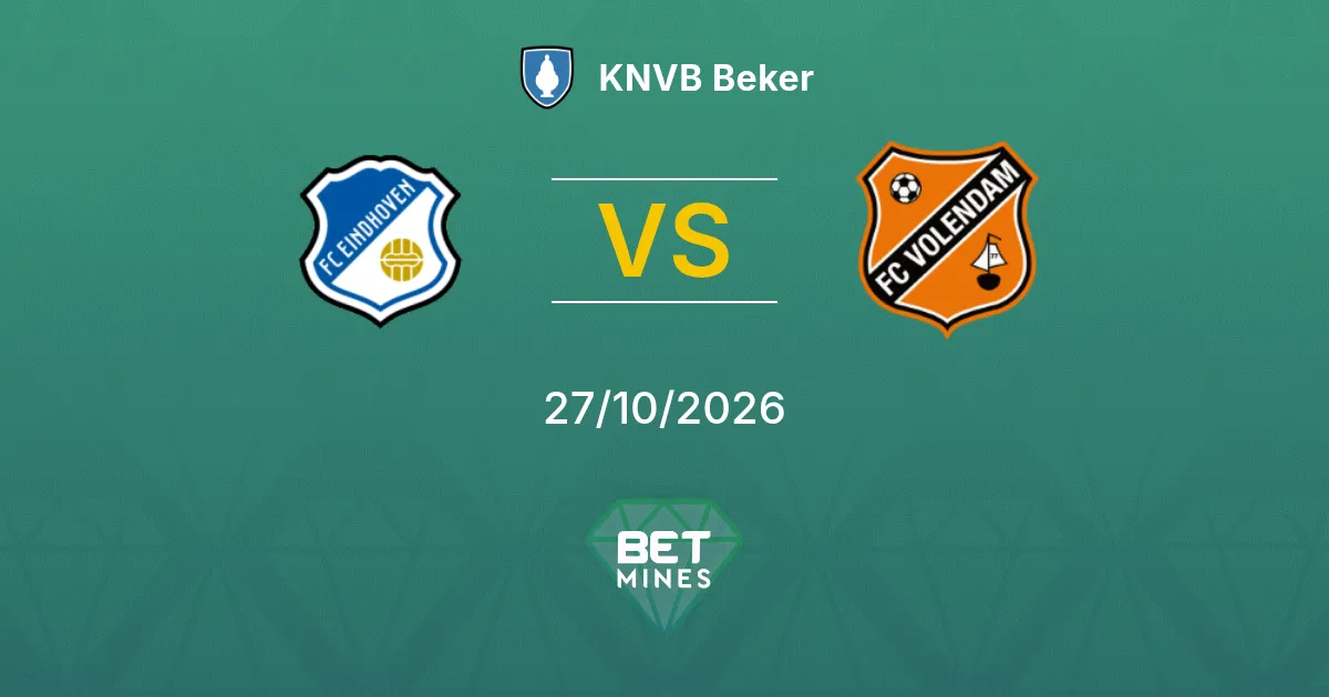 FC Eindhoven x FC Volendam Palpite: prévia e análise da partida | KNVB Beker 27-10-2026